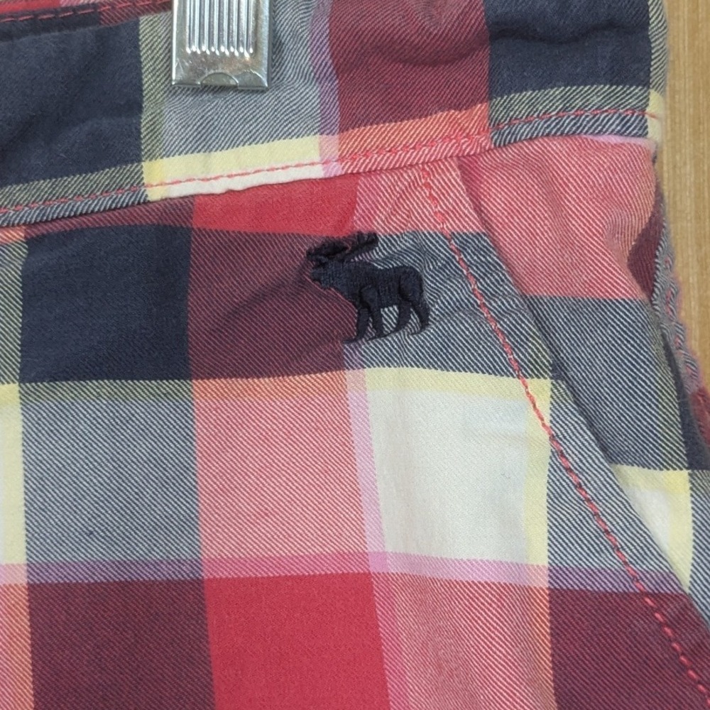 Abercrombie & Fitch Micro Shorts Mini Y2K Plaid Perfect Stretch Preppy Women's 4 - Picture 4 of 8
